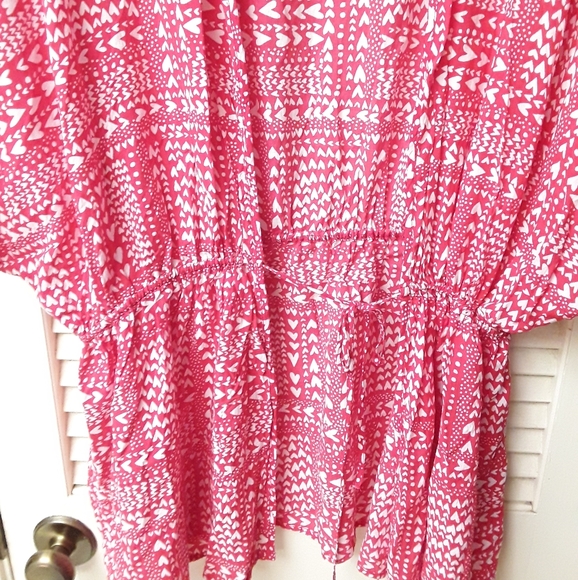Red Hearts Victoria Secret Kimono Cardigan Top - Picture 5 of 8